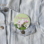 Hellrosa Apfelblüten-Brautjungfer Button (Beispiel)