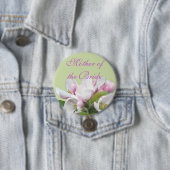 Hellrosa Apfelblüten-Mutter-der-Braut-Hochzeit Button (Beispiel)