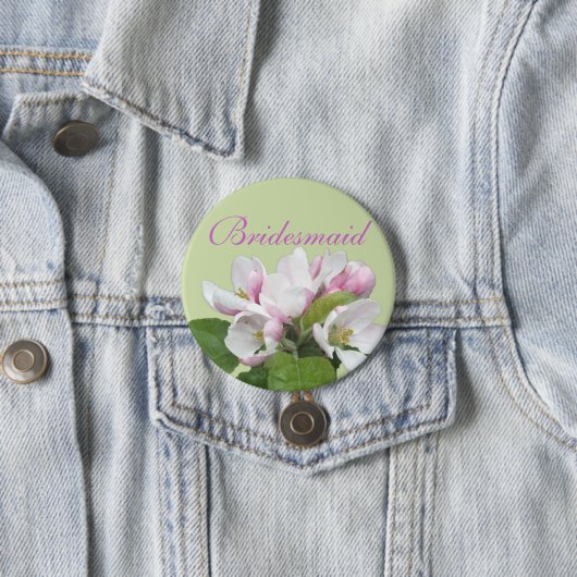 Hellrosa Apfelwein Blume Button (Beispiel)