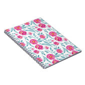 Hellrosa Aquamarines Watercolor Sommerblumenmuster Notizblock (Rechte Seite)