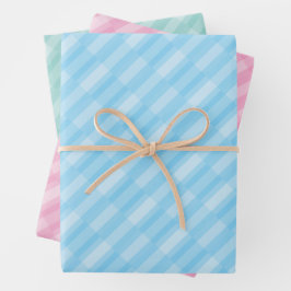 Hellrosa Aquamarines Wrapping Paper Flat Sheet Set Geschenkpapier Set