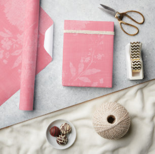 Hellrosa auf rosa Blumenmuster Geschenkpapier