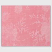 Hellrosa auf rosa Blumenmuster Geschenkpapier (Flach)