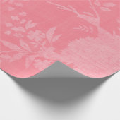 Hellrosa auf rosa Blumenmuster Geschenkpapier (Ecke)