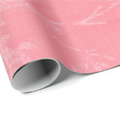 Hellrosa auf rosa Blumenmuster Geschenkpapier (Rolleneckpunkt)