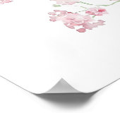 Hellrosa Baby Breath Bouquet gipophila Wassercol Poster (Ecke)