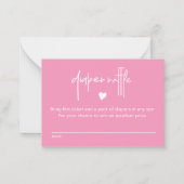 Hellrosa Babydusche Windelwaschmaschine Windelwann Mitteilungskarte (Vorderseite)