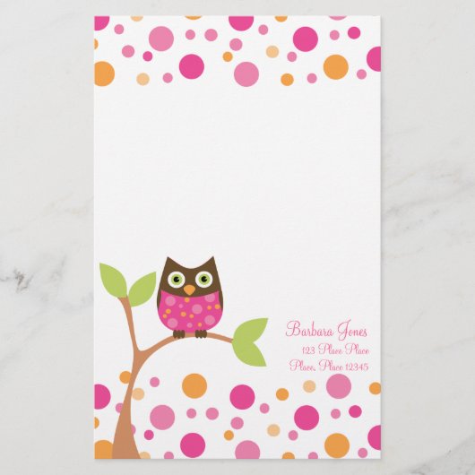 Hellrosa Babyschale Briefpapier (Vorderseite)