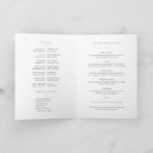 Hellrosa Bat-Mizwa-Programmheft gefaltet Programm (Innenseite)