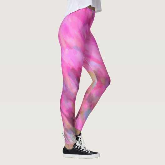 Hellrosa beeindruckende Kunst Leggings (Rechts)