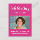 Hellrosa Beerenkarte mit Foto Begleitkarte (Vorderseite)