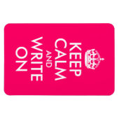 Hellrosa Behalte Ruhe und schreiben Magnet (Horizontal)