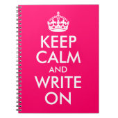 Hellrosa Behalte Ruhe und schreiben Notizblock (Vorderseite)