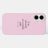 Hellrosa Bibelvers Positive Affirmation Case-Mate iPhone Hülle (Rückseite (Horizontal))