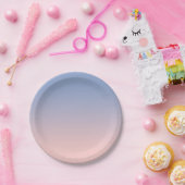 Hellrosa bis blaue Ombre Paper-Teller Pappteller (Party)