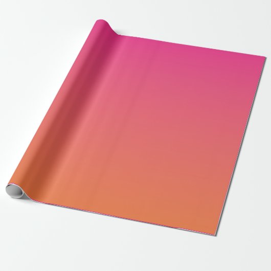 Hellrosa bis orange glänzende Solid Geschenkpapier (Ungerollt)