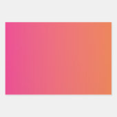 Hellrosa bis orange glänzende Solid Geschenkpapier Set (Vorderseite 3)