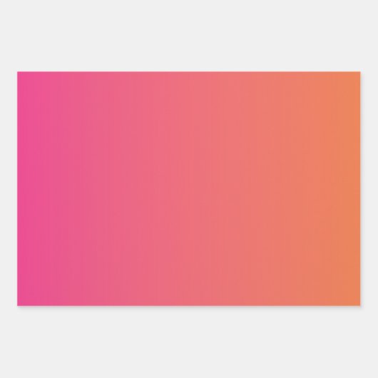 Hellrosa bis orange glänzende Solid Geschenkpapier Set (Vorderseite 3)