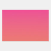 Hellrosa bis orange glänzende Solid Geschenkpapier Set (Vorderseite 2)