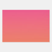 Hellrosa bis orange glänzende Solid Geschenkpapier Set (Vorderseite)