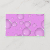 Hellrosa Blasen Visitenkarte (Rückseite)