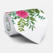 Hellrosa Bläserblüte Hochzeit Männer Krawatte (Gerollt)