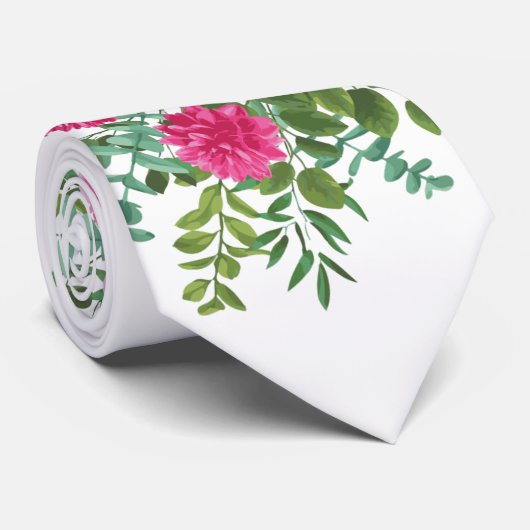 Hellrosa Bläserblüte Hochzeit Männer Krawatte (Gerollt)