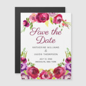 Hellrosa bläserne Save the Date Magnetkarte (Vorne/Hinten)