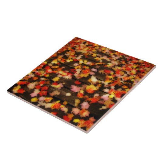 Hellrosa Blätter Fliese (Seite)