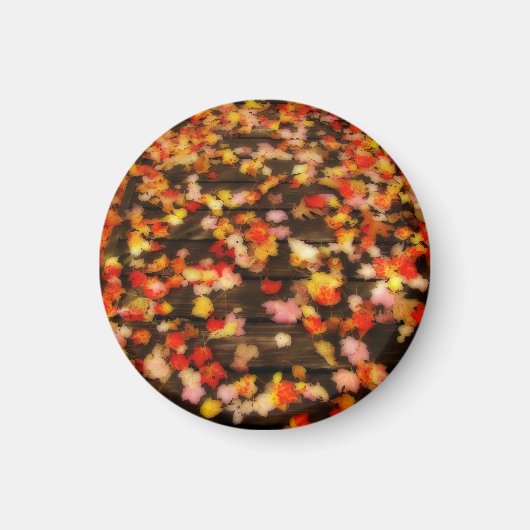 Hellrosa Blätter Magnet (Vorne)