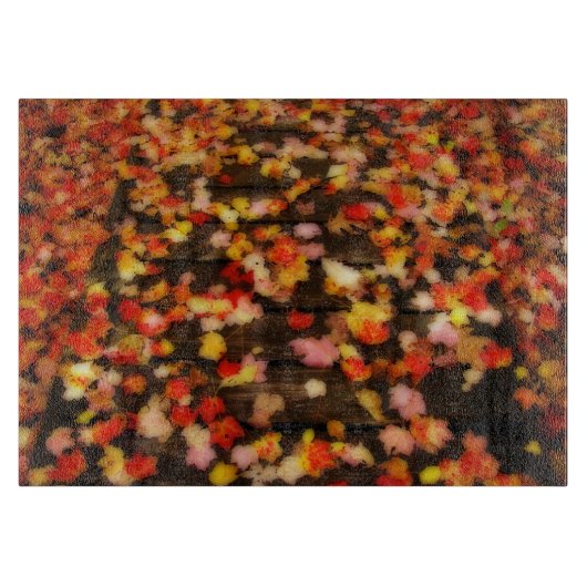 Hellrosa Blätter Schneidebrett (Vorderseite)