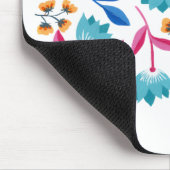 Hellrosa, blau gestrichen, Abstrakte Blumenmousepa Mousepad (Ecke)