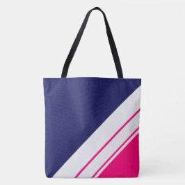 Hellrosa blaue, blaue, schlanke Streifen Tasche