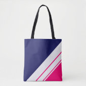 Hellrosa blaue, blaue, schlanke Streifen Tasche (Vorderseite)