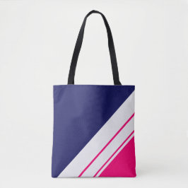 Hellrosa blaue, blaue, schlanke Streifen Tasche