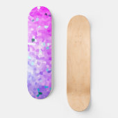 Hellrosa Blaue Sparkle Shatter Skateboard (Vorderseite)