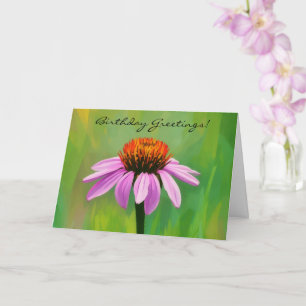Hellrosa Blühende Daisy-Blume Geburtstagskarte Karte