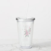Hellrosa blühende Lilie Acryltrinkbecher (Rückseite)