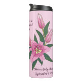 Hellrosa blühende Lilie Thermosbecher (Nach rechts gedreht)