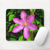 Hellrosa Blume Blühen und grüner Hintergrund Mousepad (Mit Mouse)