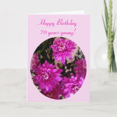 Hellrosa Blume Blumenalter Geburtstag Karte (Vorderseite)