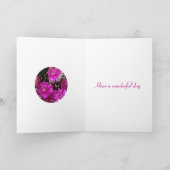 Hellrosa Blume Blumenalter Geburtstag Karte (Innenseite)