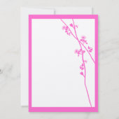Hellrosa Blume Branch Hochzeit Einladung (Rückseite)