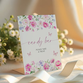 Hellrosa Blume Candy Bar Sockelschild