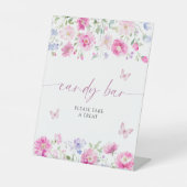 Hellrosa Blume Candy Bar Sockelschild (Vorderseite)