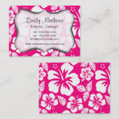 Hellrosa Blume des tropischen Hibiskus Visitenkarte (Vorne/Hinten)