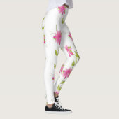 Hellrosa Blume Gemustert Leggings (Rechts)