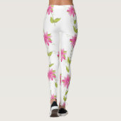 Hellrosa Blume Gemustert Leggings (Rückseite)