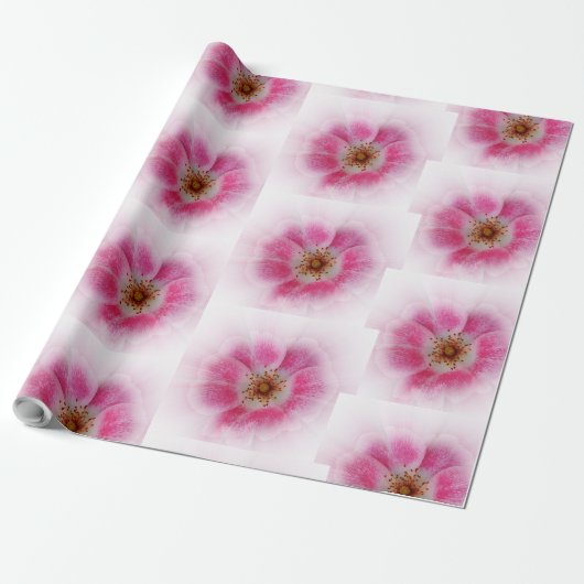 hellrosa Blume Geschenkpapier (Ungerollt)