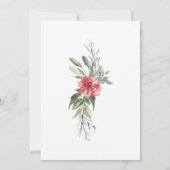 Hellrosa Blume Grün Christlich Hochzeit Einladung (Rückseite)